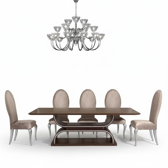 Komplett Set Esstisch 6x Stühle Esszimmer Set Ess Gruppe Holz Tisch 7tlg