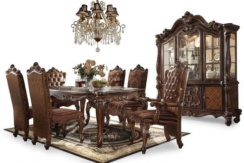 Komplett Set Esstisch + 6 Stühle Esszimmer Set Ess Gruppe Holz Tisch