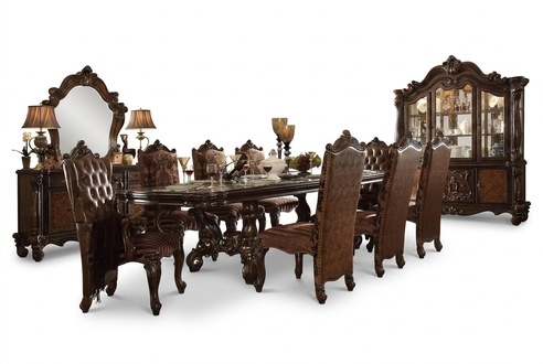 Komplett Set Esstisch + 6 Stühle Esszimmer Set Ess Gruppe Holz Tisch