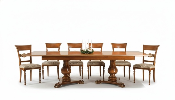Komplett Set Esstisch + 6 Stühle Esszimmer Set Ess Gruppe Holz Tisch Tische 7tlg