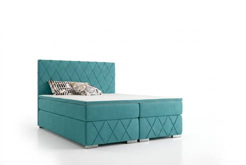 Komplett Set Matratze & Topper Boxspring Bett Luxus Polster 140x200cm