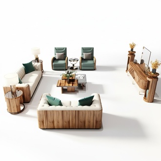 Komplett Set Sofagarnitur 4tlg. Sitzer Sideboard Design 5tlg Wohnzimmer