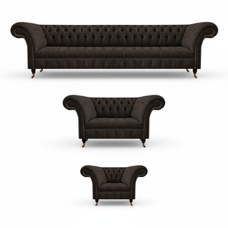 Komplett Wohnzimmer Set 3tlg Sofas Garnitur Designer Luxus Polstermöbel