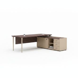 Komplette Bürotisch Schrank Büromöbel Holz Braun Ecke Schreibtisch Set