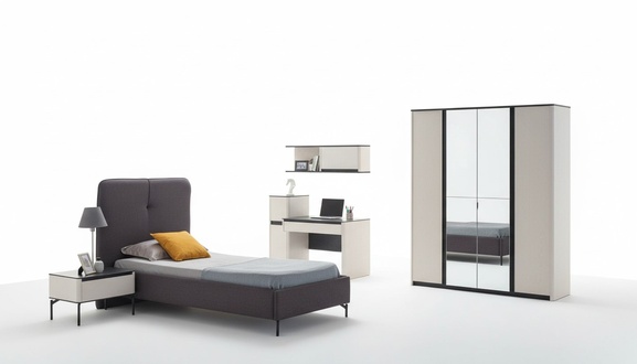 Komplette Kinderzimmer Möbel Bett Nachttisch Schreibtisch Kleiderschrank