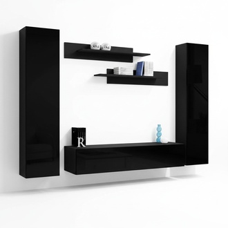 Komplette Set Wohnwand Wohnzimmer Luxus Einrichtung Moderne Möbel