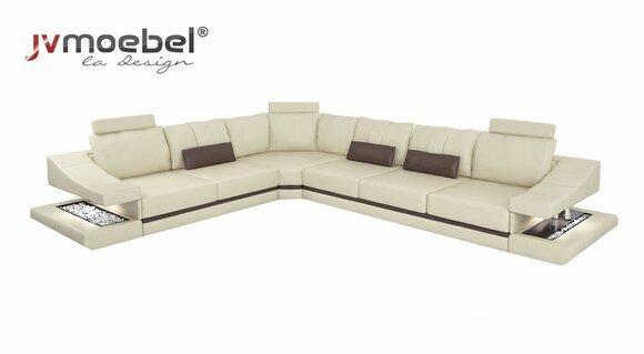 Sofas Ecke Ecksofa Couch Polstermöbel Wohnzimmer Textil L-Form Sofas