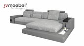 Design Ecksofa Leder L-Form Modern Style Couch Polstermöbel Wohnzimmer