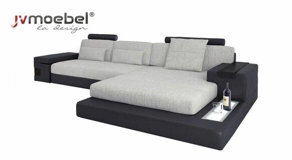 Stoff L-Form Couch Wohnzimmer Ecksofa moderne Design Textil großes Sofa Modern