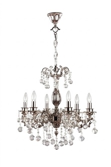 Lampe Kronleuchter Leuchte klassisch Luxus Wohnzimmer Chrome Kristall