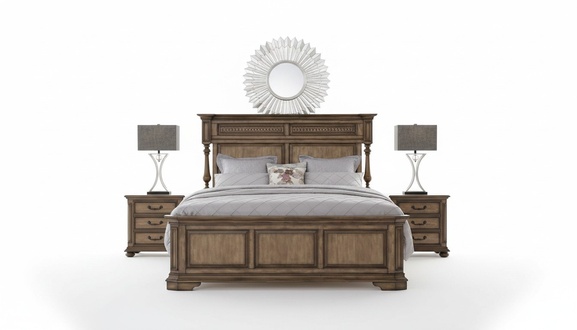 Landhaus Designer Möbel Bett Doppel Schlafzimmer 180x200cm Betten Gründerzeit