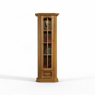 Landhaus Hochschrank Vitrine Schrank Holz Glas Schrank Vitrinen Schränke