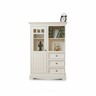 Landhaus Kommode Schrank Regale Echtholz Hochschrank Regal Bücher Bar Schränke