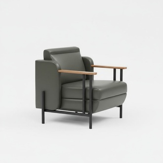 Leder Büro Sessel Modern Design Büro Möbel 90 cm Luxus Schwarz Sitz Neu