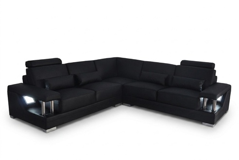 Ledersofa Couch Wohnlandschaft Eck Garnitur Design Modern Sofa L-Form