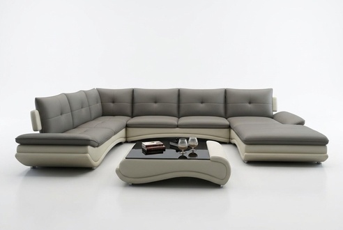 Ledersofa XXL U Form Wohnzimmer Couch Sofa Big Ledercouch Sofas