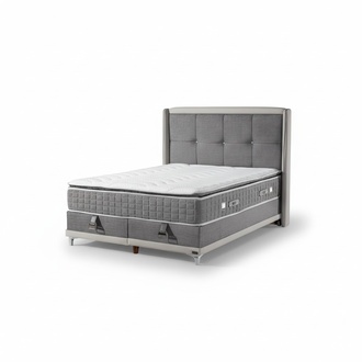 Luxuriöses Boxspringbett Stilvolles Kopfteil für höchsten Komfort und Eleganz