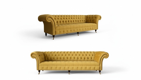 Luxus Beige Sofagarnitur 3+3 Sitzer Moderne Couch Wohnzimmer Stil Möbel