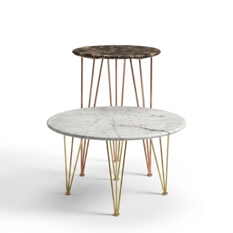 Luxus Beistelltisch Design Möbel Couchtisch Wohnzimmer Rund Edel Kunst Modern