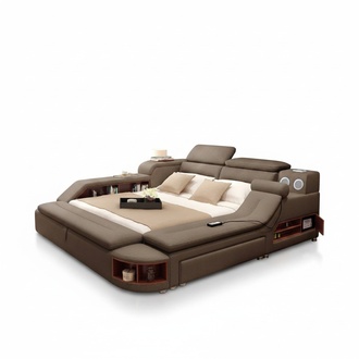 Luxus Bett 180x200 Multifunktion Schlafzimmer Liege Regale Neu