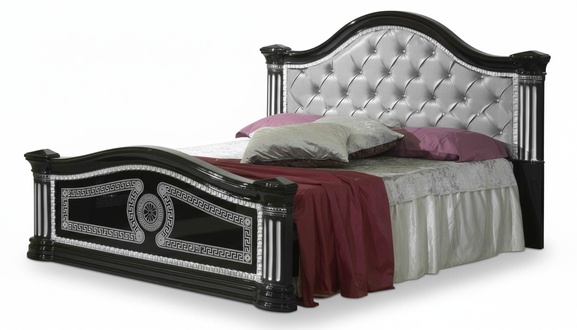 Luxus Chesterfield Betten Königliches Holz Bett Palast Hotel Doppelbett 180x200