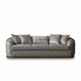 Luxus Couch Ovaler Dreisitzer Hotel Empfang Einrichtung Möbel 247cm