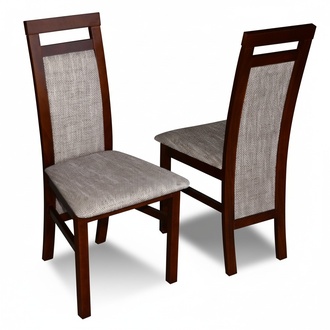 Luxus Design Polster Stuhl Stühle Sitz Lehn Massivholz Esszimmer Holz K75 NEU