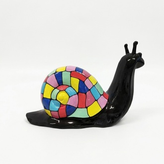 Luxus Designer Figur Bunte Schnecke Statue 40cm Figuren Statuen