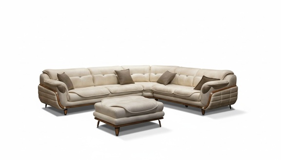 Luxus Ecksofa L-Form Garnitur Sitz Wohnzimmer Polstermöbel Ecke Sofa