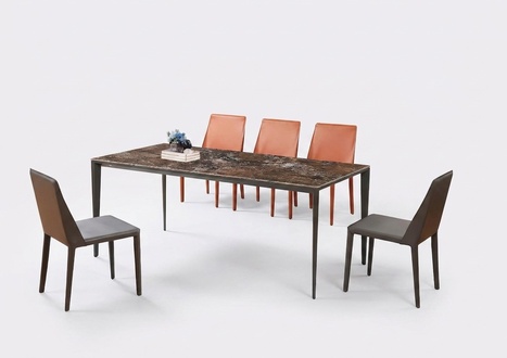 Luxus Esstisch - Tisch Esszimmer Möbel Metall Marmor Optik Design Tische