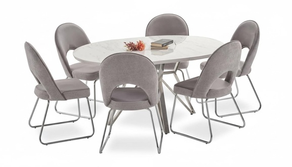 Luxus Esszimmer Set Esstisch mit 6x Stühle Neu Komplett Modern Möbel 7tlg.