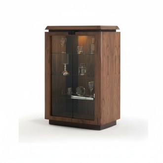 Luxus Holz Vitrine Anrichte Design Schränke braun Möbel
