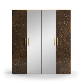 Luxus Kleider Schrank Designer Hochglanz Kleiderschränke Möbel Wohnen Holz Neu