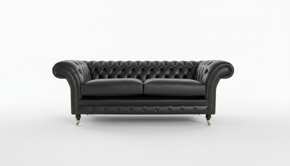 Luxus Leder Textil Chesterfield Sofa Couch Sofas Polster 3 Sitzer Garnitur