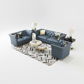 Luxus Metall Leder Chesterfield Sofa Couch Sitz Polster Garnitur 3+1+1 Set Neu