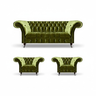 Luxus Möbel Sofagarnitur Couch Sofa Polster 3+1+1 Textil Garnitur Wohnzimmer
