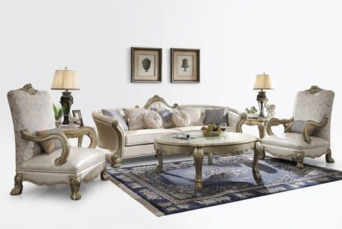 Wohnzimmerset: Sofa 4-Sitzer, zwei Sessel und Couchtisch Sofort
