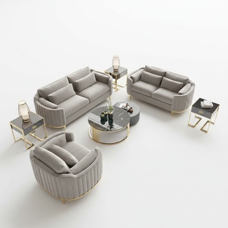 Luxus samt Sofa Couch Polster Sitz Garnitur 3+2 Komplett Set Designer