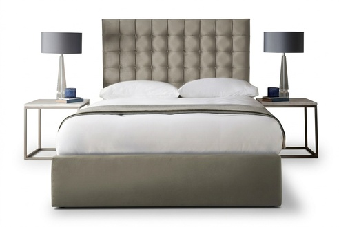 Luxus Samt Textil Bett Doppel Design Chesterfield Klassische Betten Neu