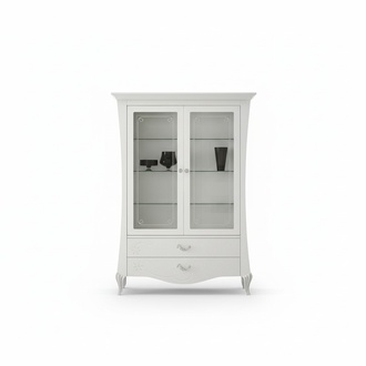 Luxus Schaufenster Vitrine Vitrinen Glas Schrank Stil Italy Modern Design Holz