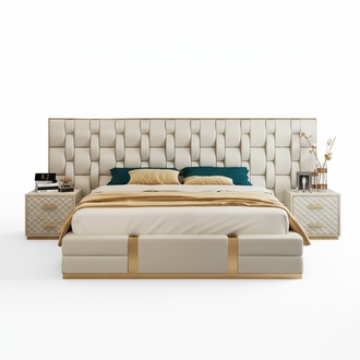 Luxus Schlafzimmer Set Komplettes Zimmer Möbel Bett Nachttisch Einrichtung