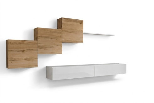 Luxus Set 6tlg Wohnwand Einrichtung Garnitur Wandregal Designer Wohnzimmermöbel