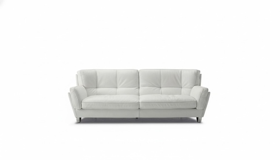 Luxus Sofa 3 Sitz Couch Holz Möbel Dreisitzer Prianera Sofas Weiß Couchen Leder