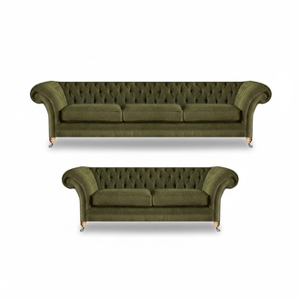 Luxus Sofa Dreisitze mit Zweisitzer Couch Modern Design 2x Sofas Chesterfield