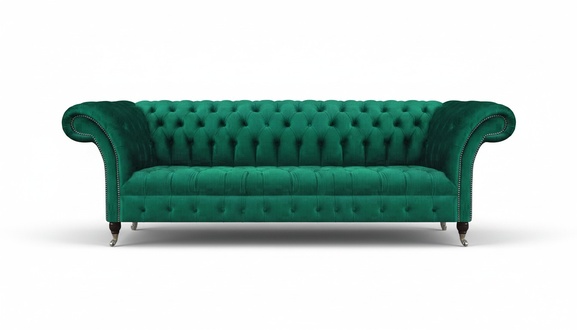 Luxus Sofa Viersitzer Couch Chesterfield Grün Wohnzimmer Sitz Möbel Neu
