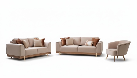 Luxus Sofagarnitur 3+2+1 Sitz Sessel Couch Polster Möbel Design 3tlg.