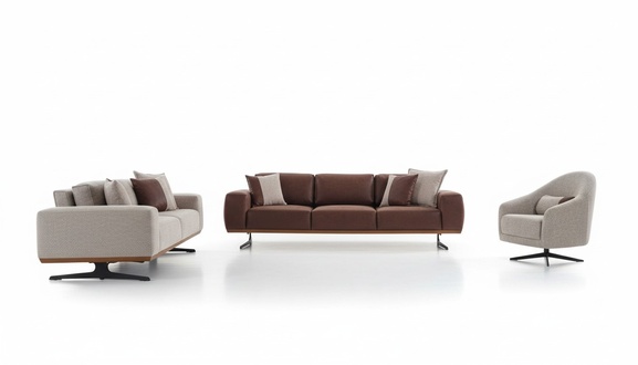 Luxus Sofagarnitur 4+3+1 Sitzer Modern Möbel Couch Wohnzimmer Sofa Set