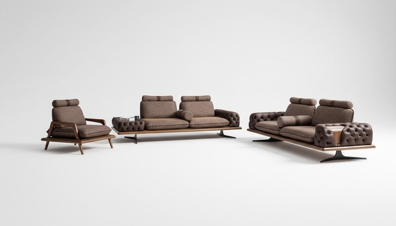 Luxus Sofagarnitur 4tlg. Sofa Couch Set Gruppe Sitzpolster Couchen Sofas