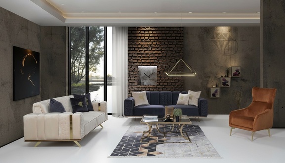 Luxus Sofagarnitur Couch Textil Couchen 4+3+1 Sitz Sofas Wohnzimmer Stoff