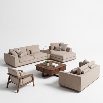 Luxus Sofagarnitur Ecksofa L-Form Zweisitzer Sofa Luxus Sessel Polstermöbel